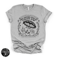Owe Sisters Annual Parasol Jump Tee | Vintage Witch Halloween Graphic T-Shirt {BLACK DESIGN}