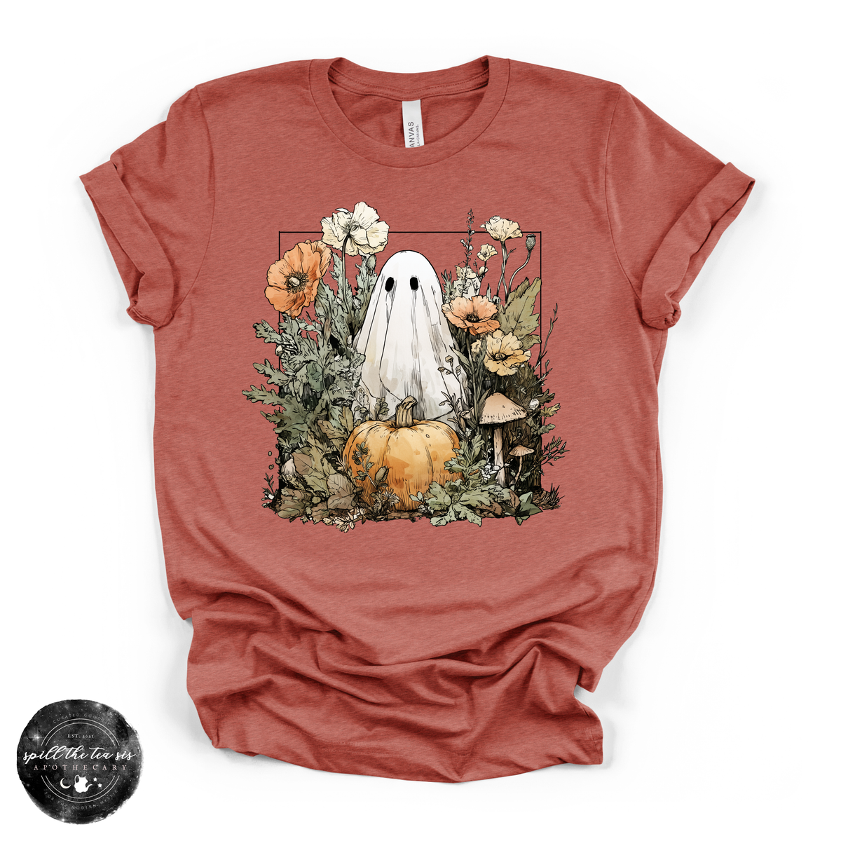 Ghostly Pumpkin Tee | Cute Spooky Halloween Graphic T-Shirt
