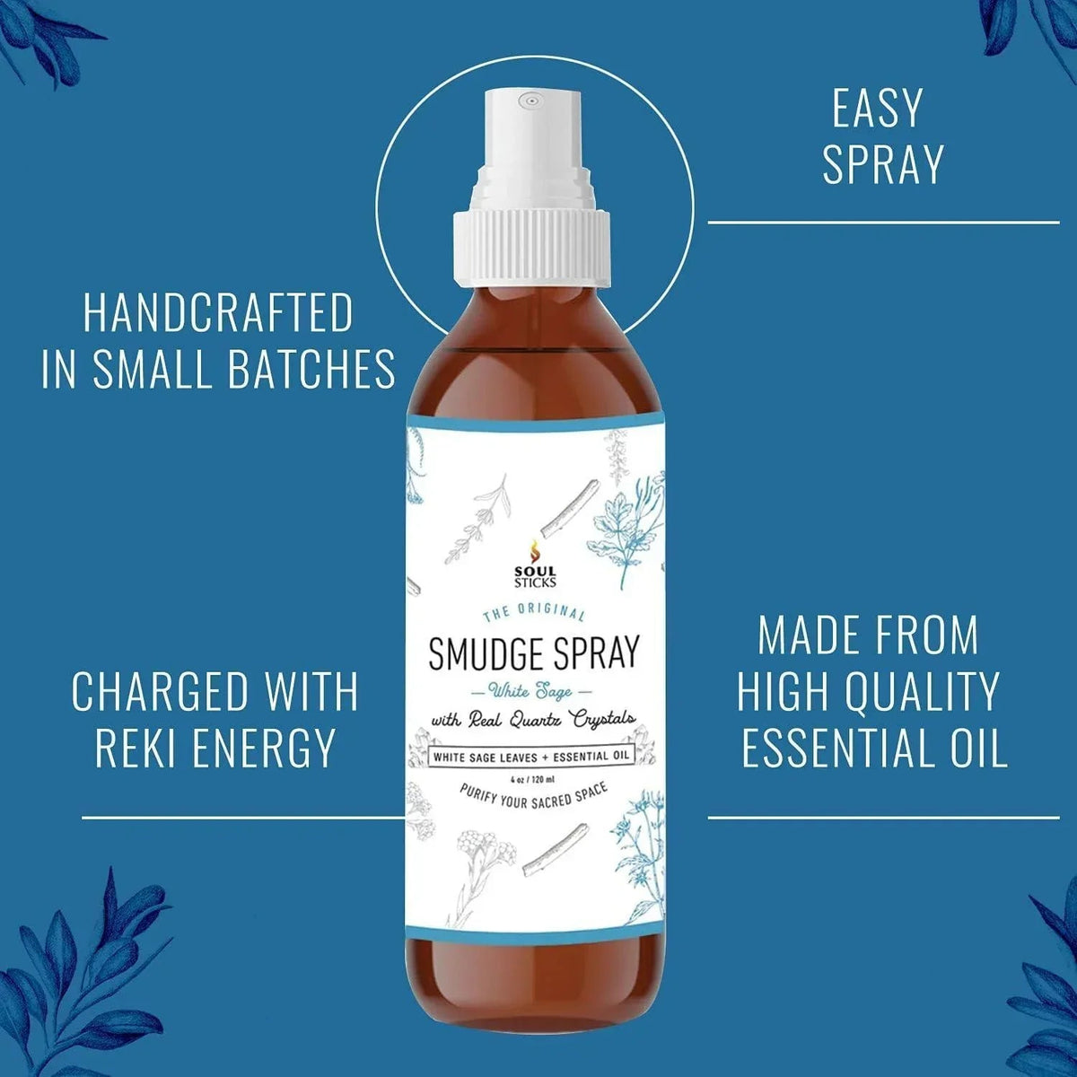 White Sage & Rose Smudge Spray