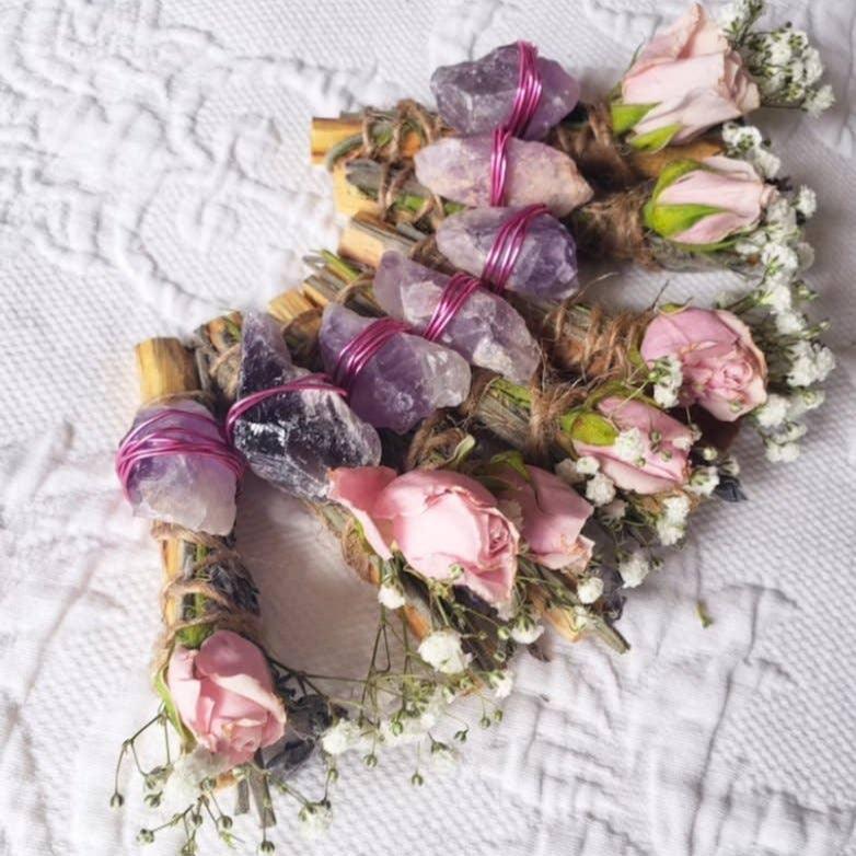 Amethyst - Heartfelt Peace & Sweet Dreams Smudge Stick
