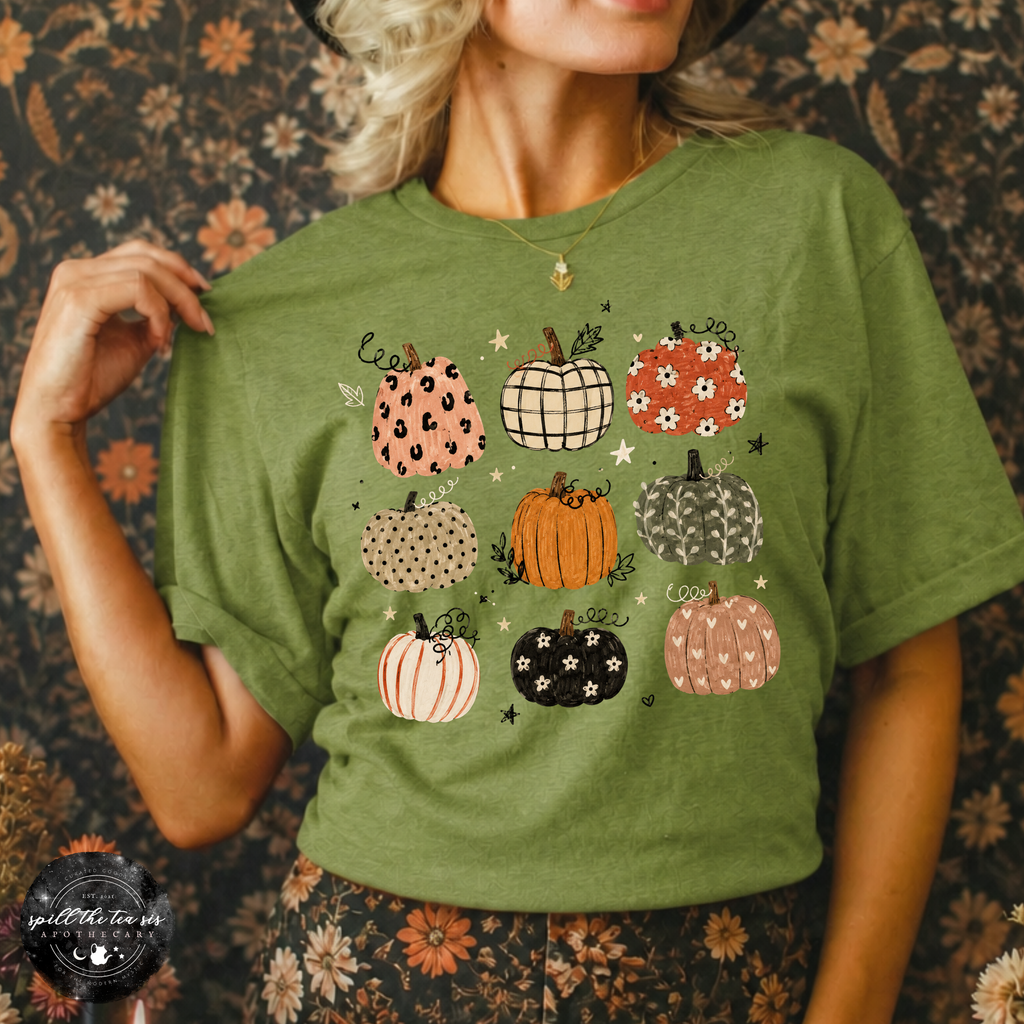 Pumpkins Tee | Vintage Pumpkin Graphic T-Shirt