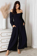 Pocketed Square Neck Jumpsuit