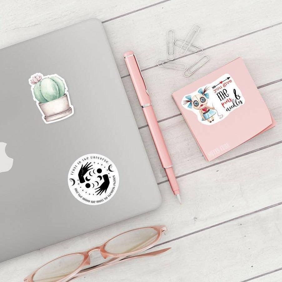Trust the Universe Moon Vinyl Sticker